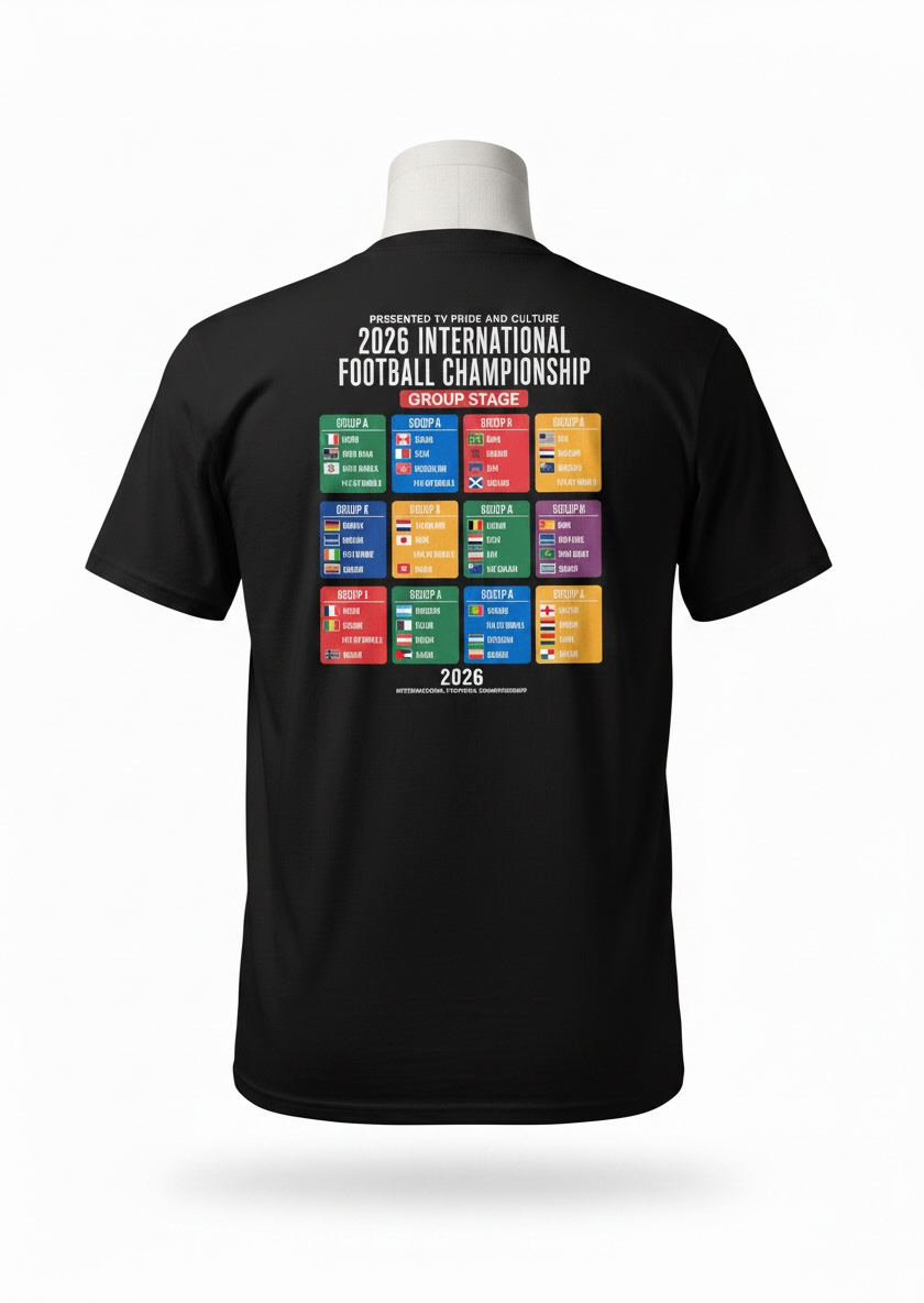 2026 Black World Cup Soccer T-Shirt
