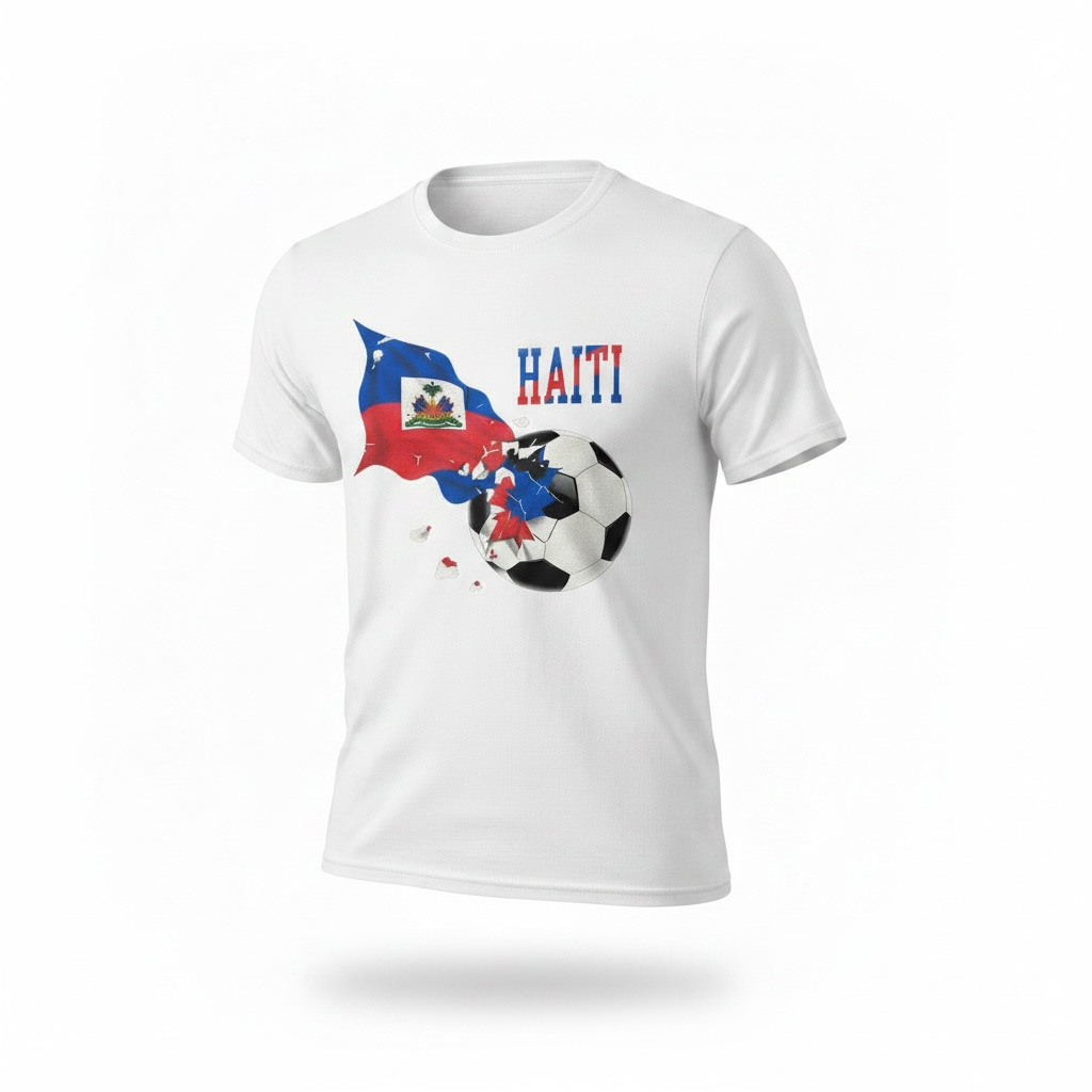 Haiti Soccer T-Shirt in white