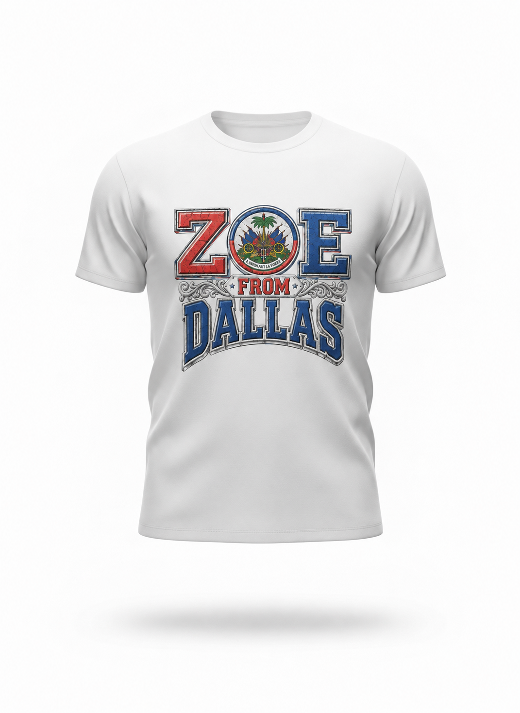 White ZOE From Dallas T-Shirt